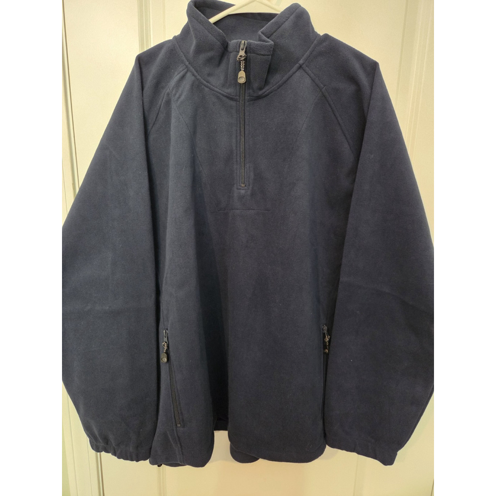 HSQ Harvard Square Men's Navy Blue 1/4 Zip Pullover Size XL Long Sleeve EUC